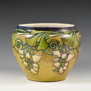 Cachepot com glicínias - Galileo Chini, Fornaci San Lorenzo, cerca de 1906-1911